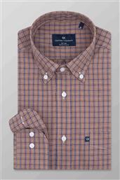 ΑΝΔΡΙΚΟ ΠΟΥΚΑΜΙΣΟ ΜΕ ΚΑΡΟ ΣΧΕΔΙΟ ΚΑΙ BUTTON DOWN REGULAR FIT - F336-BW11.02 ΚΕΡΑΜΙΔΙ OXFORD COMPANY