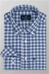 ΑΝΔΡΙΚΟ ΠΟΥΚΑΜΙΣΟ ΜΕ ΚΑΡΟ ΣΧΕΔΙΟ ΚΑΙ BUTTON DOWN REGULAR FIT - F337-BW11.02 ΜΠΛΕ ΣΚΟΥΡΟ OXFORD COMPANY