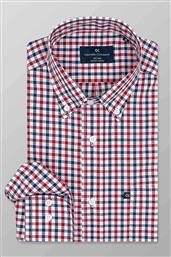 ΑΝΔΡΙΚΟ ΠΟΥΚΑΜΙΣΟ ΜΕ ΚΑΡΟ ΣΧΕΔΙΟ ΚΑΙ BUTTON DOWN REGULAR FIT - F338-BW11.01 ΚΟΚΚΙΝΟ OXFORD COMPANY