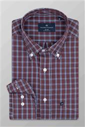 ΑΝΔΡΙΚΟ ΠΟΥΚΑΜΙΣΟ ΜΕ ΚΑΡΟ ΣΧΕΔΙΟ ΚΑΙ BUTTON DOWN REGULAR FIT - F339-BW11.01 ΜΠΟΡΝΤΟ OXFORD COMPANY