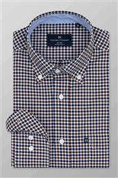 ΑΝΔΡΙΚΟ ΠΟΥΚΑΜΙΣΟ ΜΕ ΚΑΡΟ ΣΧΕΔΙΟ ΚΑΙ BUTTON DOWN REGULAR FIT - S132-BW10.03 ΜΠΛΕ ΣΚΟΥΡΟ OXFORD COMPANY