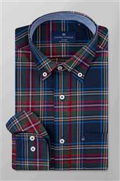 ΑΝΔΡΙΚΟ ΠΟΥΚΑΜΙΣΟ ΜΕ ΚΑΡΟ ΣΧΕΔΙΟ ΚΑΙ BUTTON DOWN REGULAR FIT - S135-BU11.01 ΜΠΛΕ ΣΚΟΥΡΟ OXFORD COMPANY