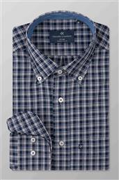 ΑΝΔΡΙΚΟ ΠΟΥΚΑΜΙΣΟ ΜΕ ΚΑΡΟ ΣΧΕΔΙΟ REGULAR FIT ''SPORT'' - M133-BY10.01 ΜΠΛΕ ΣΚΟΥΡΟ OXFORD COMPANY