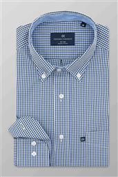 ΑΝΔΡΙΚΟ ΠΟΥΚΑΜΙΣΟ ΜΕ ΜΙΚΡΟΣΧΕΔΙΟ ΚΑΙ BUTTON DOWN REGULAR FIT - M132-BW10.03 ΜΠΛΕ ΣΚΟΥΡΟ OXFORD COMPANY