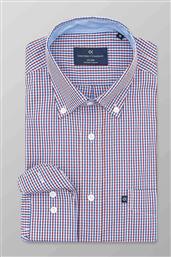 ΑΝΔΡΙΚΟ ΠΟΥΚΑΜΙΣΟ ΜΕ ΜΙΚΡΟΣΧΕΔΙΟ ΚΑΙ BUTTON DOWN REGULAR FIT - M132-BW10.04 ΜΠΛΕ ΣΚΟΥΡΟ OXFORD COMPANY