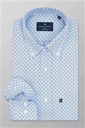 ΑΝΔΡΙΚΟ ΠΟΥΚΑΜΙΣΟ ΜΕ ΜΙΚΡΟΣΧΕΔΙΟ ΚΑΙ BUTTON DOWN REGULAR FIT - Z140-BW11.01 ΜΠΛΕ ΑΝΟΙΧΤΟ OXFORD COMPANY