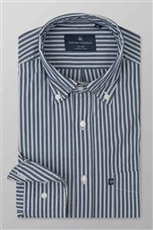 ΑΝΔΡΙΚΟ ΠΟΥΚΑΜΙΣΟ ΜΕ ΡΙΓΕ ΣΧΕΔΙΟ REGULAR FIT ''SPORT'' - J123-BX11.01 ΜΠΛΕ ΣΚΟΥΡΟ OXFORD COMPANY