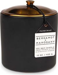 ΑΡΩΜΑΤΙΚΟ ΚΕΡΙ ΣΟΓΙΑΣ BERGAMOT & MAHOGONY 425 G PADDYWAX