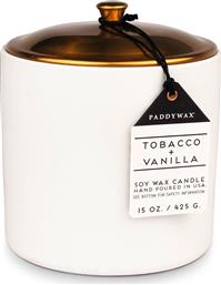 ΑΡΩΜΑΤΙΚΟ ΚΕΡΙ ΣΟΓΙΑΣ TOBACCO & VANILLA 425 G PADDYWAX