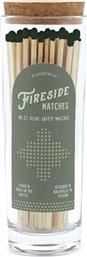 ΣΠΙΡΤΑ ΣΕ ΓΥΑΛΙΝΟ ΒΑΖΟ FIRESIDE SAFETY MATCHES 85-PACK PADDYWAX