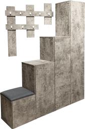 ΕΠΙΠΛΟ ΕΙΣΟΔΟΥ NENICH PAKOWORLD ΣΕ ΓΚΡΙ OAK ΑΠΟΧΡΩΣΗ 150X37X180ΕΚ - - 049-000106 PAKO WORLD