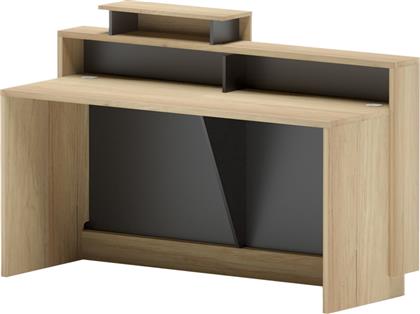 ΓΡΑΦΕΙΟ RECEPTION LOTUS PAKOWORLD ΣΕ ΦΥΣΙΚΗ-ΑΝΘΡΑΚΙ ΑΠΟΧΡΩΣΗ 160X60X105ΕΚ - - 069-000114 PAKO WORLD