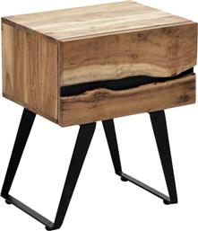 ΚΟΜΟΔΙΝΟ IMENA PAKOWORLD ΜΑΣΙΦ ΞΥΛΟ ACACIA ΣΕ ΦΥΣΙΚΟ ΑΠΟΧΡΩΣΗ ΜΕ ΜΑΥΡΑ ΜΕΤΑΛΛΙΚΑ ΠΟΔΙΑ 45X35X56ΕΚ (ΣΕΤ 2 ΤΕΜΑΧΙΑ) - - 379-000031 PAKO WORLD