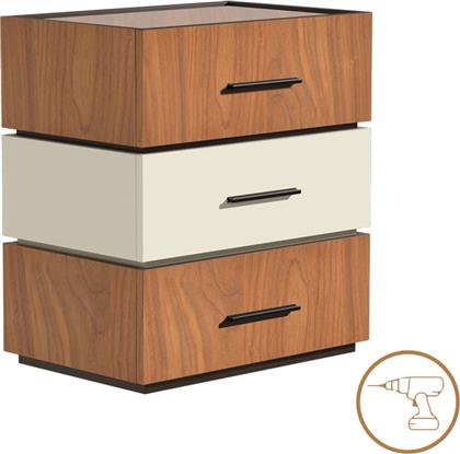 ΚΟΜΟΔΙΝΟ SONLEN PAKOWORLD MDF ΣΕ ΚΑΡΥΔΙ-ΜΠΕΖ ΑΠΟΧΡΩΣΗ 60X40X66ΕΚ (ΣΕΤ 2 ΤΕΜΑΧΙΑ) - - 072-000106 PAKO WORLD
