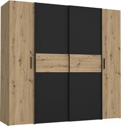 ΝΤΟΥΛΑΠΑ ΡΟΥΧΩΝ BEKERK PAKOWORLD ΤΕΤΡΑΦΥΛΛΗ ΜΑΥΡΟ-OAK ΜΕΛΑΜΙΝΗΣ 200X61.5X190.5ΕΚ - - 318-000003 PAKO WORLD