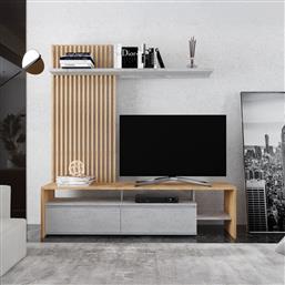 ΣΥΝΘΕΤΟ ΣΑΛΟΝΙΟΥ NEO PAKOWORLD ΣΕ OAK-ΓΚΡΙ ΑΠΟΧΡΩΣΗ 190X40X200ΕΚ - - 192-000047 PAKO WORLD