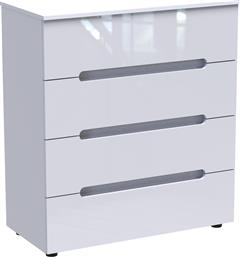 ΣΥΡΤΑΡΙΕΡΑ AFINA PAKOWORLD MDF ΣΕ ΛΕΥΚΗ GLOSSY ΑΠΟΧΡΩΣΗ 90X44X101ΕΚ - - 361-000018 PAKO WORLD