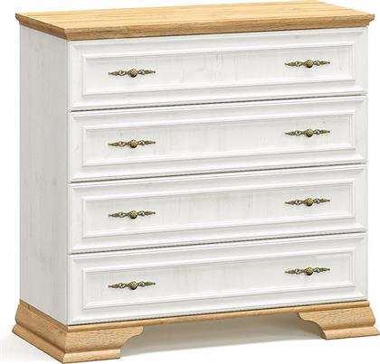 ΣΥΡΤΑΡΙΕΡΑ JADEN PAKOWORLD 4ΩΝ ΣΥΡΤΑΡΙΩΝ GOLDEN OAK-ΛΕΥΚΟ ANTIQUE 93,5X39X88,5ΕΚ - - 173-000028 PAKO WORLD