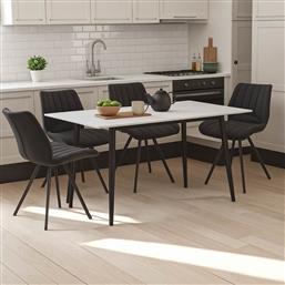 ΤΡΑΠΕΖΑΡΙΑ SABIA-GUSTAS PAKOWORLD ΣΕΤ 5ΤΕΜ SINTERED STONE-ΜΑΥΡΟ-ΑΝΘΡΑΚΙ 120X60X75ΕΚ - - 200-001263 PAKO WORLD