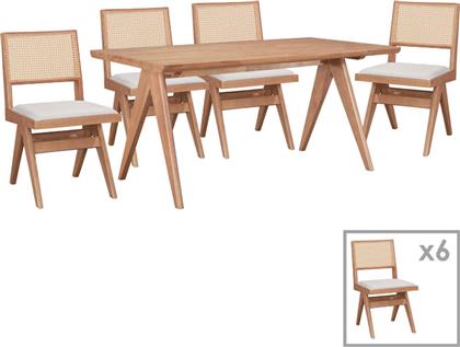 ΤΡΑΠΕΖΑΡΙΑ WINSLOW PAKOWORLD ΣΕΤ 7ΤΕΜ ΞΥΛΟ RUBBERWOOD ΣΕ ΑΝΟΙΧΤΟ ΚΑΡΥΔΙ ΑΠΟΧΡΩΣΗ 160X85X75ΕΚ - - 247-000020 PAKO WORLD