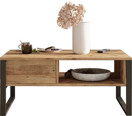 ΤΡΑΠΕΖΙ ΣΑΛΟΝΙΟΥ HONORA PAKOWORLD OAK-ΜΑΥΡΟ 100X60X44,5ΕΚ - - 176-000009 PAKO WORLD
