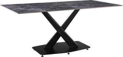 ΤΡΑΠΕΖΙ TAFEL PAKOWORLD SINTERED STONE ΜΑΥΡΟ ΜΕ ΜΕΤΑΛΛΙΚΑ ΠΟΔΙΑ ΣΕ ΜΑΥΡΗ ΑΠΟΧΡΩΣΗ 180X90X76ΕΚ - - 278-000018 PAKO WORLD