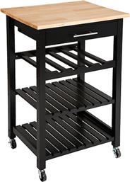 ΤΡΟΛΕΙ-ΡΑΦΙΕΡΑ CLAUDE PAKOWORLD MDF ΜΑΥΡΟ - ΦΥΣΙΚΟ 58X48X87.5ΕΚ - - 199-000686 PAKO WORLD