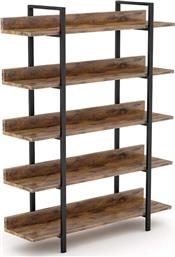 ΒΙΒΛΙΟΘΗΚΗ ALMOND PAKOWORLD ΚΑΡΥΔΙ-ΜΑΥΡΟ 119X27X185ΕΚ - - 197-000035 PAKO WORLD
