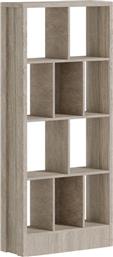 ΒΙΒΛΙΟΘΗΚΗ DIVIDRE PAKOWORLD SONOMA OAK ΜΕΛΑΜΙΝΗΣ 80X30X181ΕΚ - - 249-000049 PAKO WORLD