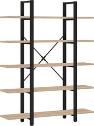 ΒΙΒΛΙΟΘΗΚΗ ESTHON PAKOWORLD ΦΥΣΙΚΟ-ΜΑΥΡΟ ΜΕΤΑΛΛΟ 120X28X180ΕΚ - - 197-000229 PAKO WORLD