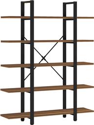 ΒΙΒΛΙΟΘΗΚΗ ESTHON PAKOWORLD ΚΑΡΥΔΙ-ΜΑΥΡΟ ΜΕΤΑΛΛΟ 120X28X180ΕΚ - - 197-000228 PAKO WORLD