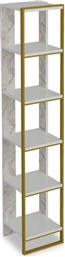 ΒΙΒΛΙΟΘΗΚΗ MARBLE PAKOWORLD ΧΡΩΜΑ ΛΕΥΚΟ ΜΑΡΜΑΡΟΥ-ΧΡΥΣΟ 32X31,5X178,5ΕΚ - - 071-000857 PAKO WORLD