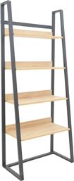 ΒΙΒΛΙΟΘΗΚΗ RYDER PAKOWORLD ΣΕ OAK-ΜΑΥΡΗ ΑΠΟΧΡΩΣΗ 75X36X185ΕΚ - - 197-000293 PAKO WORLD