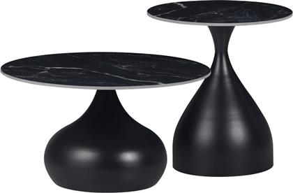 ΒΟΗΘΗΤΙΚΑ ΤΡΑΠΕΖΙΑ KIRKENE INART SINTERED STONE ΣΕ ΑΠΟΧΡΩΣΗ ΜΑΥΡΟ ΜΑΡΜΑΡΟΥ ΜΕ ΜΑΥΡΟ ΜΕΤΑΛΛΟ 2ΤΕΜ - - 029-000318 PAKO WORLD