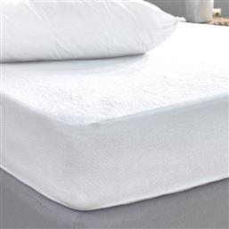 ΑΔΙΑΒΡΟΧΟ ΕΠΙΣΤΡΩΜΑ KING SIZE 180X200+30 WHITE COMFORT JERSEY WATERPROOF (180X200+30) PALAMAIKI