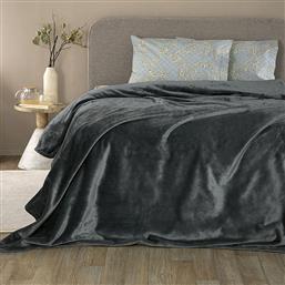 ΚΟΥΒΕΡΤΑ FLEECE ΜΟΝΗ 160X220 LUCY COAL (160X220) PALAMAIKI
