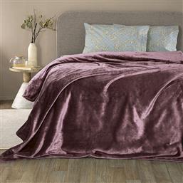 ΚΟΥΒΕΡΤΑ FLEECE ΜΟΝΗ 160X220 LUCY MAUVE (160X220) PALAMAIKI