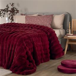 ΚΟΥΒΕΡΤΑ ΓΟΥΝΙΝΗ ΥΠΕΡΔΙΠΛΗ 220X240 HEATHER BORDO (220X240) PALAMAIKI