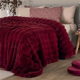 ΚΟΥΒΕΡΤΑ ΓΟΥΝΙΝΗ ΥΠΕΡΔΙΠΛΗ (220X240) HEATHER BORDO PALAMAIKI