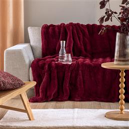 ΚΟΥΒΕΡΤΑ ΓΟΥΝΙΝΗ ΜΟΝΗ 160X220 HEATHER BORDO (160X220) PALAMAIKI