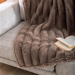 ΚΟΥΒΕΡΤΑ ΓΟΥΝΙΝΗ ΜΟΝΗ 160X220 HEATHER BROWN (160X220) PALAMAIKI