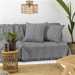 ΡΙΧΤΑΡΙ ΚΑΝΑΠΕ ΤΕΤΡΑΘΕΣΙΟΥ (180X320) LEPARD GREY PALAMAIKI