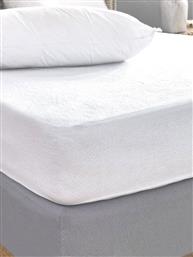 ΚΑΛΥΜΜΑ ΜΟΝΟ WHITE COMFORT TERRY WATERPROOF (100X200+35CM) PALAMAIKI