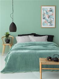 ΚΟΥΒΕΡΤΑ ΥΠΕΡΔΙΠΛΗ ΒΕΛΟΥΤΕ DREAM VELOUR/3 GREEN 220X240CM PALAMAIKI