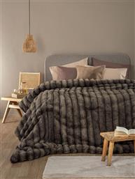 ΚΟΥΒΕΡΤΟΠΑΠΛΩΜΑ ΥΠΕΡΔΙΠΛΟ HOME JUNO TAUPE 220X240CM PALAMAIKI