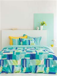 ΣΕΝΤΟΝΙΑ ΗΜΙΔΙΠΛΑ HOME HOME FL6188 ΓΑΛΑΖΙΟ 170X260CM ΧΩΡΙΣ ΛΑΣΤΙΧΟ ΣΕΤ 3 ΤΜΧ PALAMAIKI