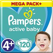 ACTIVE BABY ΜΕΓ 4+ 120ΤΜΧ PAMPERS