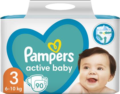 ACTIVE BABY NO3 (6-10KG) GIANT PACK 90 ΠΑΝΕΣ PAMPERS