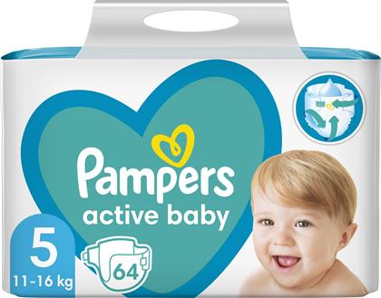 ACTIVE BABY NO5 (11-16KG) GIANT PACK 64 ΠΑΝΕΣ PAMPERS από το PHARM24