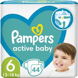 ACTIVE BABY ΠΑΝΕΣ MAXI PACK NO6 (13-18 KG), 44 ΠΑΝΕΣ PAMPERS από το PHARM24